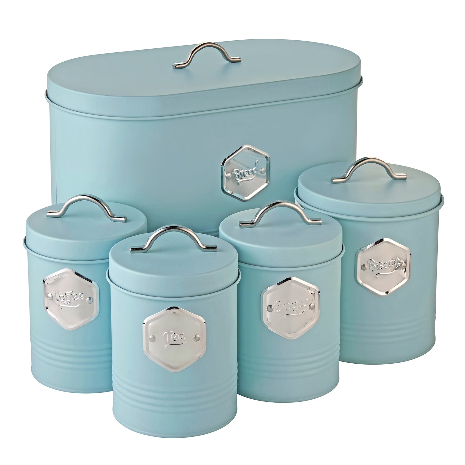 Cooks Professional 5 Piece Kitchen Storage Set | Blue / Silver ...