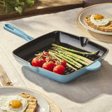 Cooks Professional Cast Iron Skillet Pan | Teal