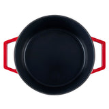 Cooks Professional Cast Iron Casserole 26cm | 5.8L Capacity | Enamelled Inside and Out | Graduated Red