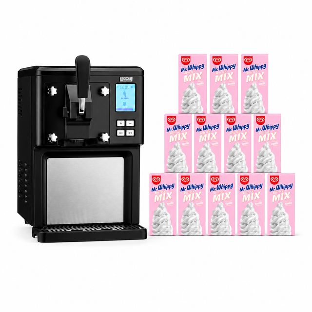 Cooks Professional Soft Serve Ice Cream Maker + 12 x Mr Whippy Ice Cream Mix