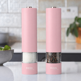 Cooks Professional Electric Salt and Pepper Mill Set | Pink