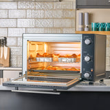 Cooks Professional Mini Oven | 48 Litre | 3 Cooking Functions | Powerful 1500W | Black/Silver
