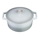Cooks Professional Cast Iron Casserole 26cm | 5.8L Capacity | Enamelled Inside and Out | Graduated Grey