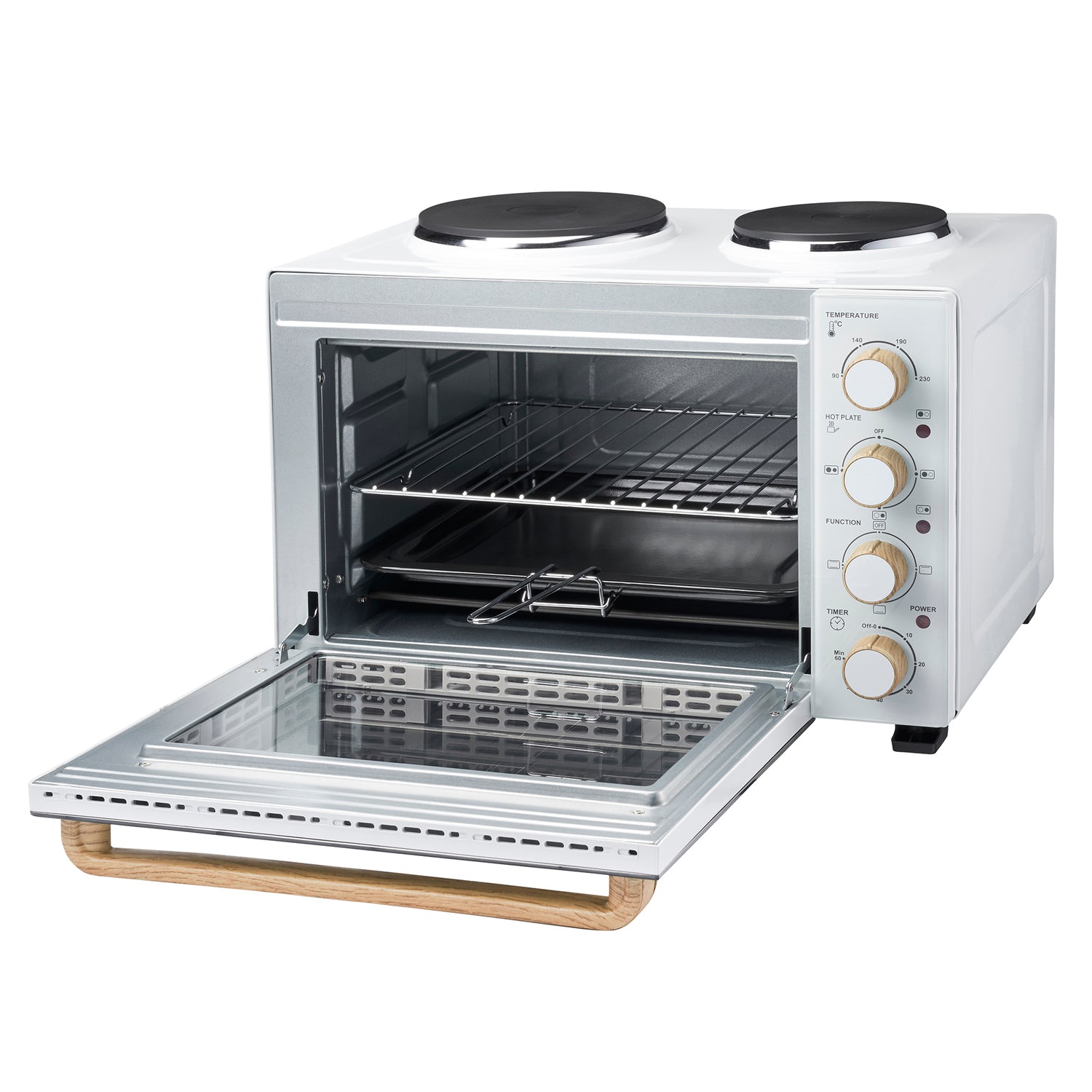 Cookworks Mini Oven With Hob Cooks Professional 34L Mini Oven With