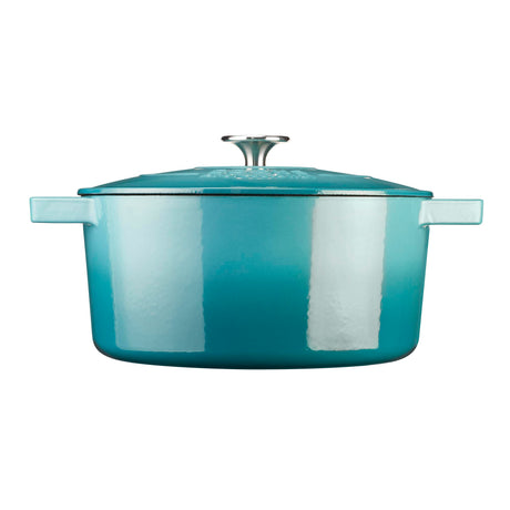 Cooks Professional 26cm Cast Iron Casserole | Teal