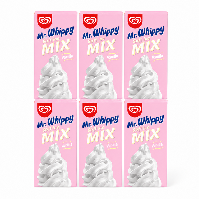 Mr Whippy Soft Serve Ice Cream Mix | Pack of 6 x 1L