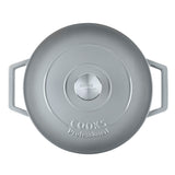 Cooks Professional Cast Iron Casserole 26cm | 5.8L Capacity | Enamelled Inside and Out | Graduated Grey