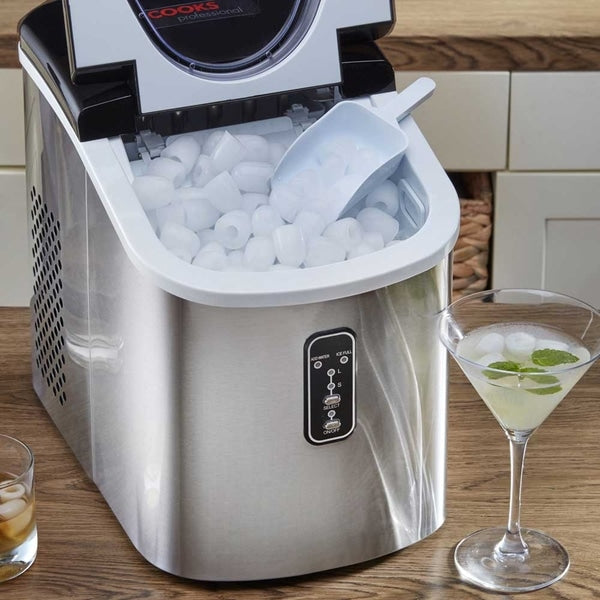 Cooks Professional 2.2L Ice Maker | 14kg / 24h | Silver