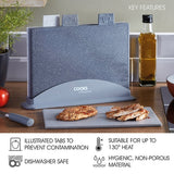 Cooks Professional 4 Piece Index Chopping Board Set | Granite effect