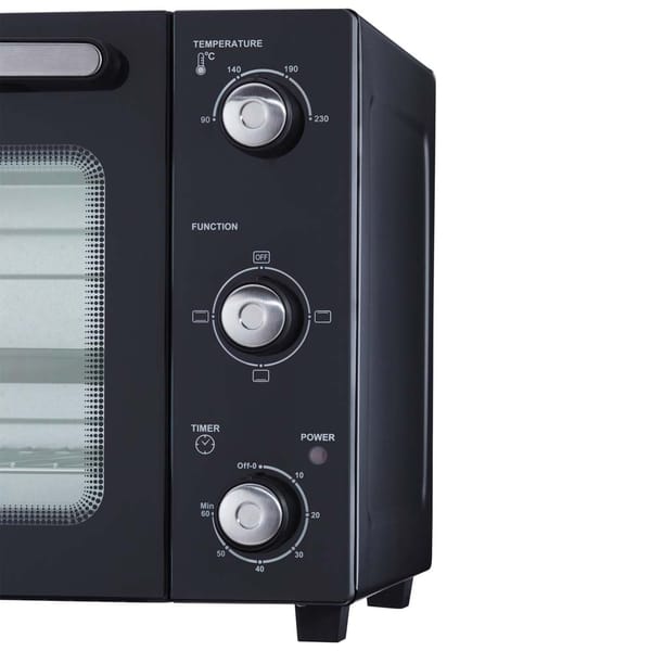 Cooks Professional Mini Oven | 34 Litre | 3 Cooking Functions | Black and Silver