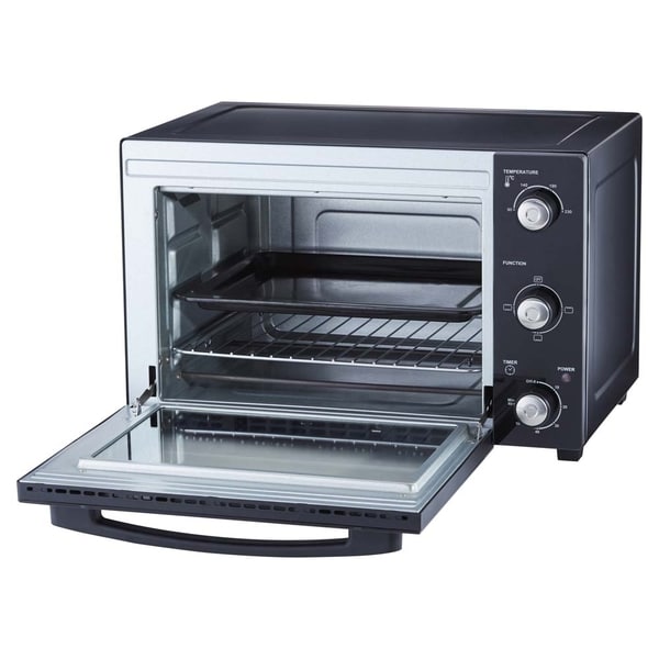 Cooks Professional Mini Oven | 34 Litre | 3 Cooking Functions | Black and Silver