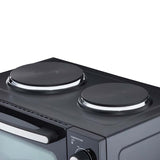 Cooks Professional Mini Oven with 2 Hobs | 34 Litre | Powerful 1500W | Black and Silver