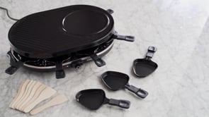 Cooks Professional Electric Raclette Grill with Non Stick Metal Plate | 8 Person