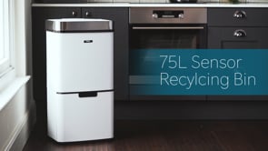 Cooks Professional 75L Sensor Recycling Bin with Food Caddy | Black / Copper