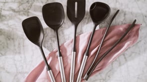 Cooks Professional 3 Piece Silicone Utensil Set with Stainless Steel Handles