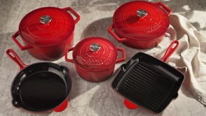 Cooks Professional Set of 5 Cast Iron | Black