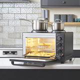 Cooks Professional Mini Oven 34 Litre with 2 Hobs | 34 Litre | Powerful 1500W | Black Contemporary