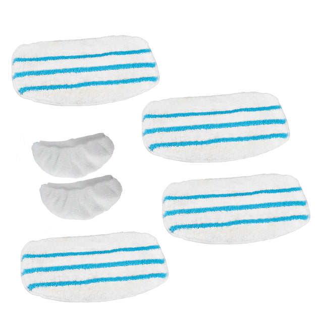 Zennox Steam Mop Microfibre Head Refill Pack (6 Pack) – 4 Mop Pads + 2 Handheld Pads