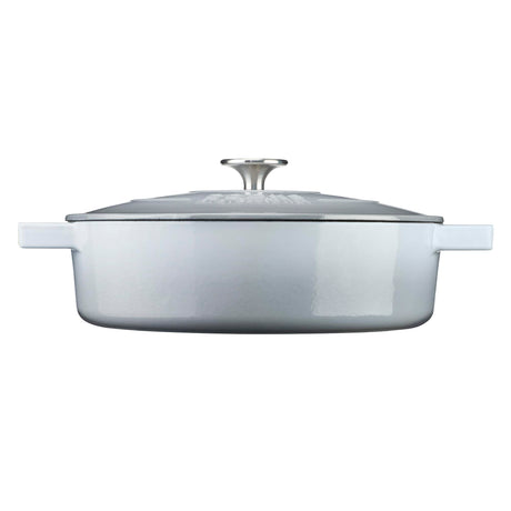 Cooks Professional 28cm Shallow Cast Iron Casserole | Grey