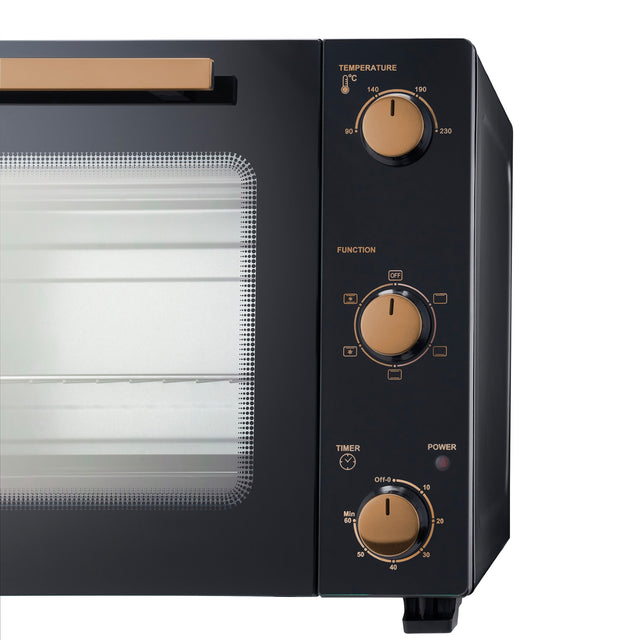 Cooks Professional 48L Mini Oven | Black / Copper