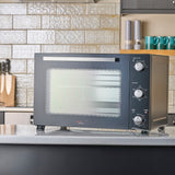 Cooks Professional Mini Oven | 48 Litre | 3 Cooking Functions | Powerful 1500W | Black/Silver