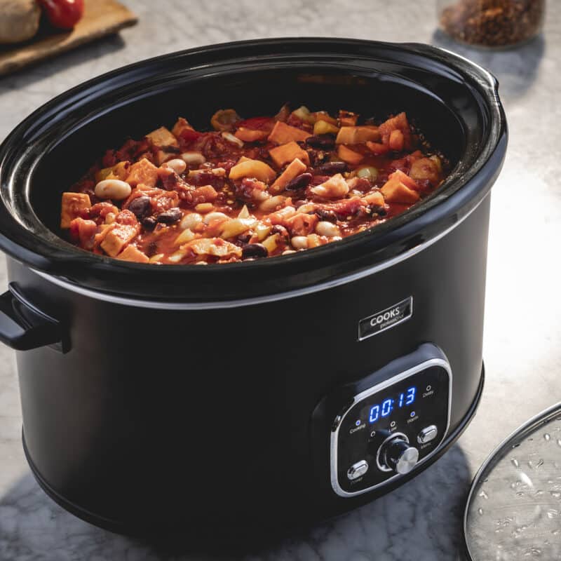 8L Digital Slow Cooker & Glass Lid, 2 Heat Settings Including Delay ...